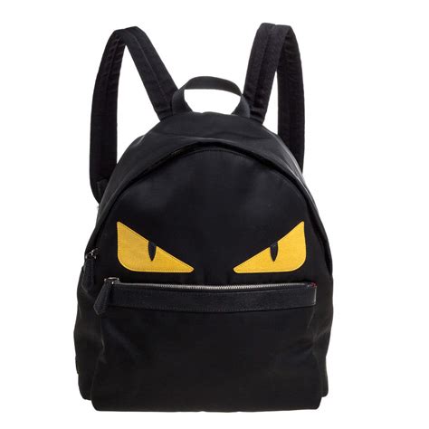 fendi monster backpack black|fendi backpack with eyes.